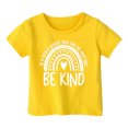 thumbnail image 4 of Girl Tops 5t Cute Cartoon Print Loose Short Sleeve T-Shirt Round Neck Funny Tees T Shirt for Boys and Girls Yellow,1-2 Years, 4 of 4