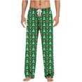 thumbnail image 3 of Xuniizn Mens Pajama Pants, Christmas Prints Drawstring Elastic Waist Breathable Casual Loose Pajama Bottoms, Stretchy Soft Cozy Holiday Sleep Pants, S-5XL, 3 of 5