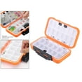 thumbnail image 3 of Double-Sided Fishing Box Organizer,Deep Large Hooks Accessory Storage Trays Case with Adjustable Dividers - Orange,, 3 of 9