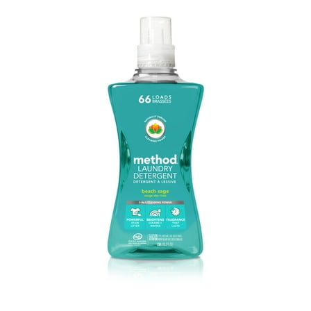 Method Laundry Detergent, Beach Sage, 53.5  fl oz, 66 Loads