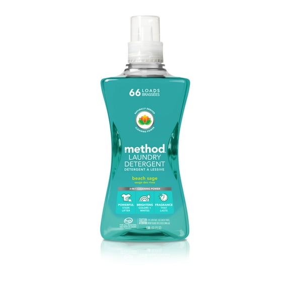 Method Laundry Detergent, Beach Sage, 53.5  fl oz, 66 Loads