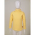 thumbnail image 4 of Aislor Kids Boys Girls Long Sleeve Thermal Top Fleece Lined Warm Baselayer Turtleneck T-shirt Yellow 7-8, 4 of 7