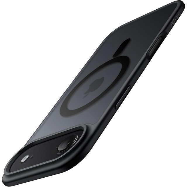 Magnetic Case for iPhone 17 Air Compatible with MagSafe, Translucent Matte Back Slim Minimalist Shockproof Phone Cover, 6.5-Inch Display (Black)