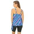 thumbnail image 3 of Swimsuits For All Women's Plus Size Blouson Tankini Top With Adjustable Straps 24 Ombre Butterfly, 3 of 4