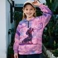 thumbnail image 3 of COEQINE Girls Quarter Zip Sweatshirt Tops, Long Sleeve Loose Fit Sweatshirt Pullover, Printed Fashion Top for Kids Teens Ages 13-14 Machine Wash, Dachshund Flower Pink, 3 of 7
