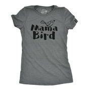 Womens Mama Bird Funny T Shirt Family Mothers Day Gift Idea Novelty for Mom (Dark Heather Grey) - XXL
