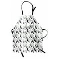 thumbnail image 1 of Music Apron Monochrome Strings Various Types Acoustic and Electronic Guitar Cello Violin, Unisex Kitchen Bib Apron with Adjustable Neck for Cooking Baking Gardening, Black White Grey, by Ambesonne, 1 of 3