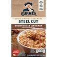 thumbnail image 2 of Quaker Steel Cut Quick 3 Minute Oatmeal, Brown Sugar & Cinnamon, 1.69 oz Packets, 8 Count, 2 of 9