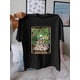 thumbnail image 1 of Women's Floral Skull Print T-Shirt - Short Sleeve Round Neck Casual Top with Tropical Skeleton & Botanical Design, "THE PLANT LOVER" Graphic Tee Skull T Shirt Natureinspired Design, Breathable Fabric, 1 of 6
