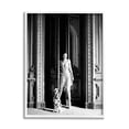 thumbnail image 4 of Stupell Industries Upscale Fashion Woman Dalmatian Dog Ornate Building Photograph White Framed Art Print Wall Art, Design by Leah Straatsma, 4 of 5