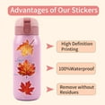 thumbnail image 6 of 60 Pcs Maple Leaf Stickers, Waterproof Reusable Vinyl Decals, For Laptop Skateboard Bike Luggage Decoration, 6 of 7