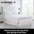 thumbnail image 3 of SGI bedding 9 inch Drop Wraparound Bed Skirt Full Size - No Lifting Required, Adjustable Easy Fit Elastic Strap, Classic Gathered Styling Dust Ruffle, Fade Resistant -Light Grey, 3 of 7