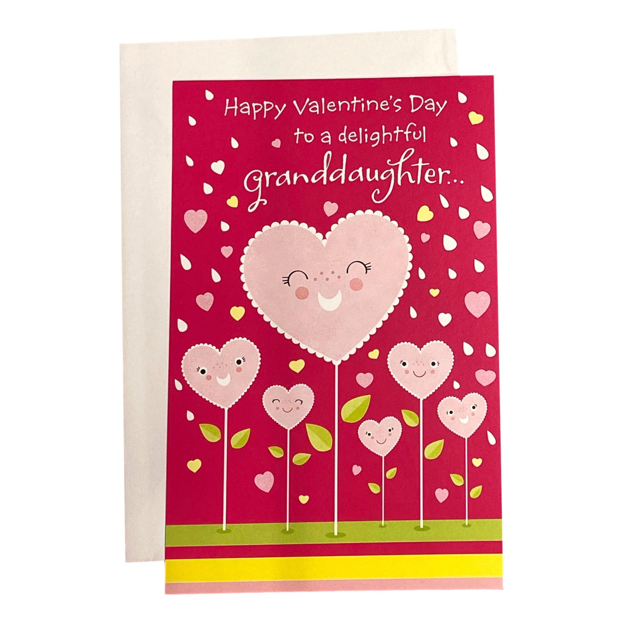 Happy Valentines Day Granddaughter 22550 Juvenile Valentines Greeting Card