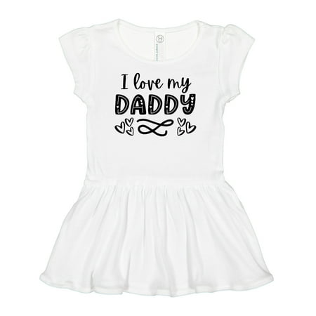 

Inktastic I Love My Daddy with Hearts Gift Baby Girl Dress