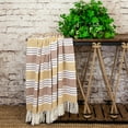 thumbnail image 2 of Parkland Collection Transitional Stripes Mustard Rectangle 50" x 60" Throw, 2 of 4