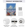 thumbnail image 2 of 4th of July RV Awning Sun Shade Screen 9'X7' Beach Lounge Chairs Mesh Sunscreen Patriotic American Flag Fireworks Awning Shade Screen with Zipper UV Blocker Completed Kits for RV Motorhome Camper, 2 of 7