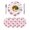 Pink, variant on 15 Inch Round Placemats Set of 4, Pink Roses Non Slip Heat Insulation PP Table Mats, Valentine's Day Love Floral Stripes Romantic Washable Place Mats for Kitchen Dining Party Table Decor