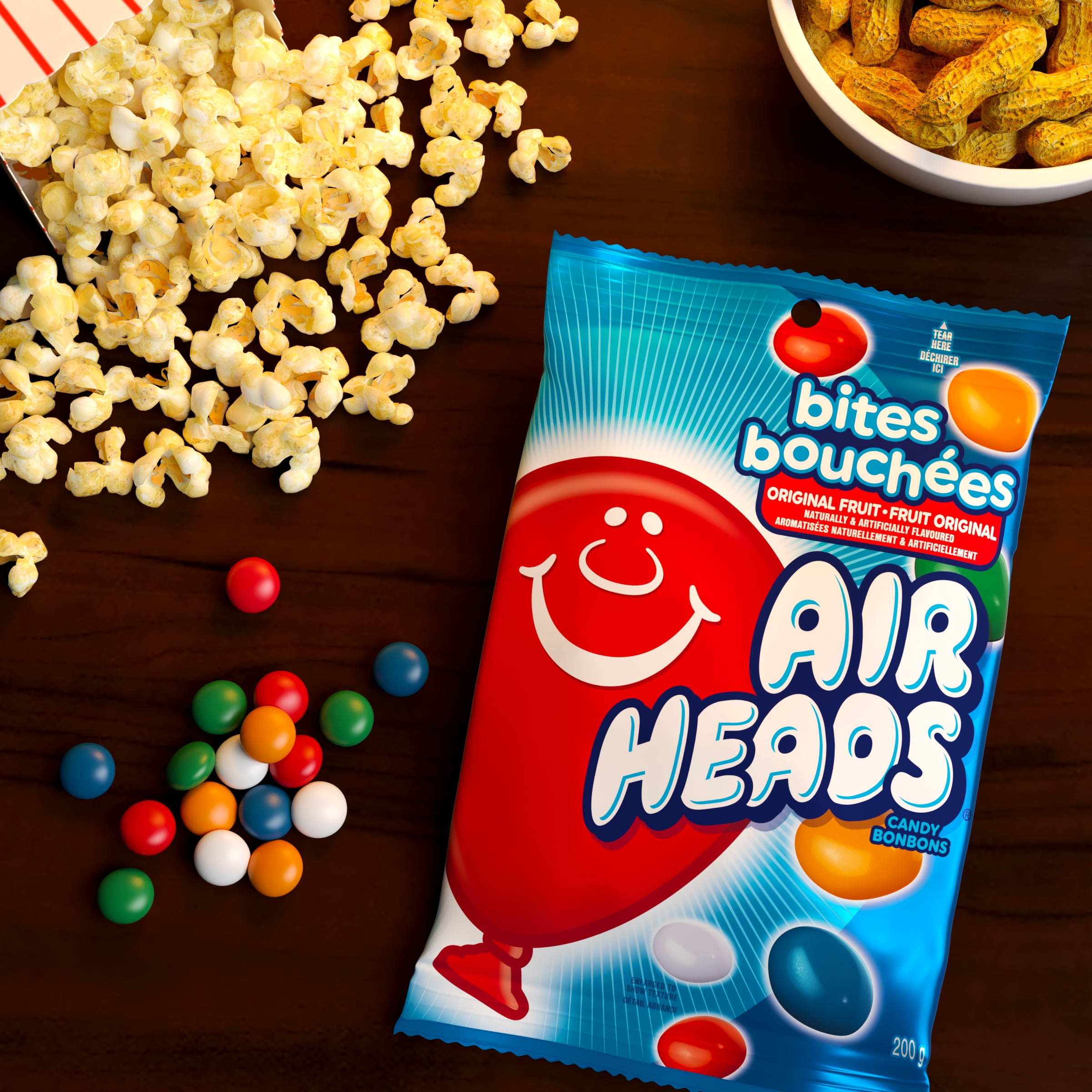 Airheads Bites, Original Fruit Candy, 200g, E-AIR HEADS AIRHEADS BITES FRUIT