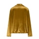 thumbnail image 5 of AUNVITO Women's Solid Velvet Blazer Notch Lapel Long Sleeve with Faux Pockets Elegant and Chic Style, 5 of 9