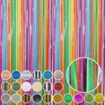 thumbnail image 2 of PMU Hawaiian Luau Tropical Curtains Sparkle Party Accessories Decoration (6/pkg) Pkg/1, 2 of 6