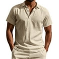 thumbnail image 2 of pstuiky Mangas cortas para hombre, Camiseta informal de manga corta para hombre, estilo deportivo, color liso, para fitness camisas casuales para hombre xl, 2 of 9