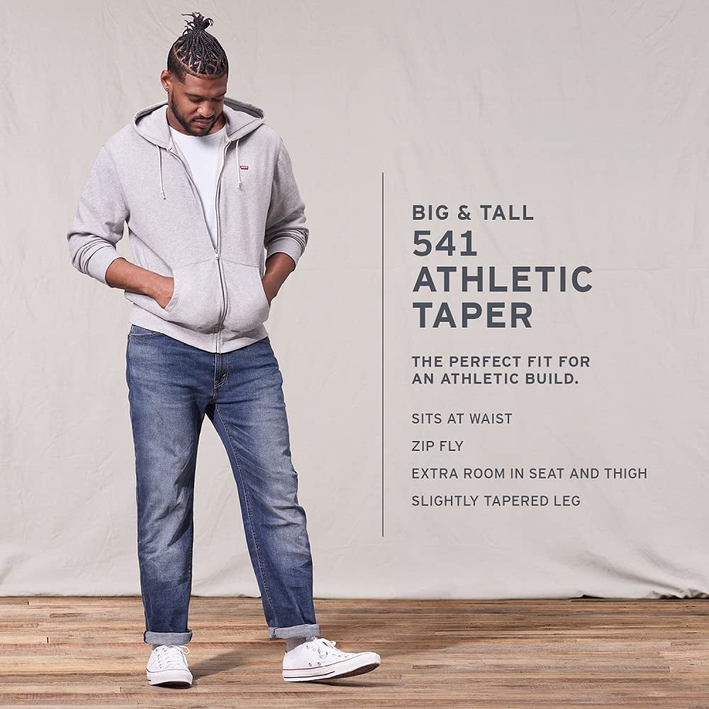 Levi's Big & Tall 541 Athletic Taper All Seasons Tech Blue Jeans NEW 187570091 