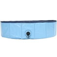 thumbnail image 4 of Pet PVC Leakproof Bathtub Foldable Shower Water Pool Bathing Tub Supply for Cats and DogsS Blue, 4 of 9