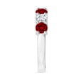 thumbnail image 3 of ANGARA Lab Grown 1.36 Ct Half Eternity 7 Stone Ruby and Lab Diamond Wedding Ring for Women in 14K White Gold (Size-4mm) | July Birthstone, Anniversary, Jewelry Gift for Women | Lab-Grown Ruby Ring, 3 of 9