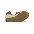 thumbnail image 5 of BLISSFUL STEP Women's Shoes Espadrille Wedge High Heel Round Toe Sandals Brown 5.5, 5 of 7
