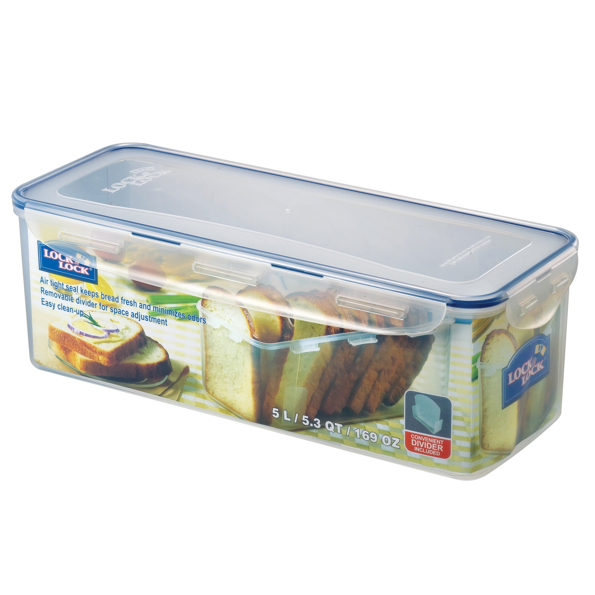 Lock & Lock Easy Essentials Pantry Bread Box and Divided Food Storage