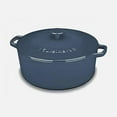 thumbnail image 3 of Cuisinart CI670-30BG en Fonte Émaillée Classique du Chef Casserole Couverte Ronde de 7 Pintes, Bleu Provençal, 3 of 5
