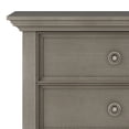 thumbnail image 2 of Amherst Farmhouse Grey Solid Wood Bedside Table - 24"W x 16"D x 26"H - 2 Drawers, Open Storage, Traditional Design for Bedroom, Living Room, Condo, 2 of 9