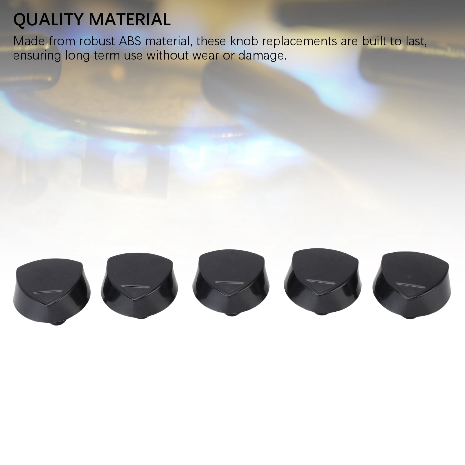 YAHHU 5 Pcs Stove Replacement Knob Universal Fit Cooktop Range Knobs for Kitchen Easy To Install 1.97 inches / 5 cm