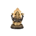 thumbnail image 5 of Eclectic 18" Tall Ganesha Brass Sculpture | Handmade Unique Ganapati Statue | Indian Housewarming Diwali Gift | Two Tone Modern Ganesh, 5 of 7