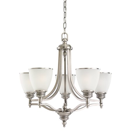 Sea Gull Laurel Leaf Chandelier - Sea Gull Lighting Laurel Leaf 31350-965 5-Light Chandelier - 24.5 diam. in. - Antique Brushed Nickel