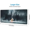 thumbnail image 3 of Dark Night Forest XL Gaming Mouse Pad 31.5x11.8in Full Desk Mat Non-Slip Base Stitched Edges Ideal Gift for Women & Girls Office Decor, 3 of 6