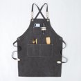 thumbnail image 1 of Delantal de lona para hombre, resistente al agua, duradero y ajustable para jardín, delantal de trabajo resistente con bolsillos, tienda de manualidades y garaje unisex ShuxiuWang 8390613497697, 1 of 1