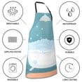 thumbnail image 5 of Kdxio Bathtub with Soap Bubbles Apron with Pockets Adjustable Kitchen Aprons for Men Women Waterproof Aprons for Cooking,Drawing,Crafting, Baking Household Cleaning, 5 of 8