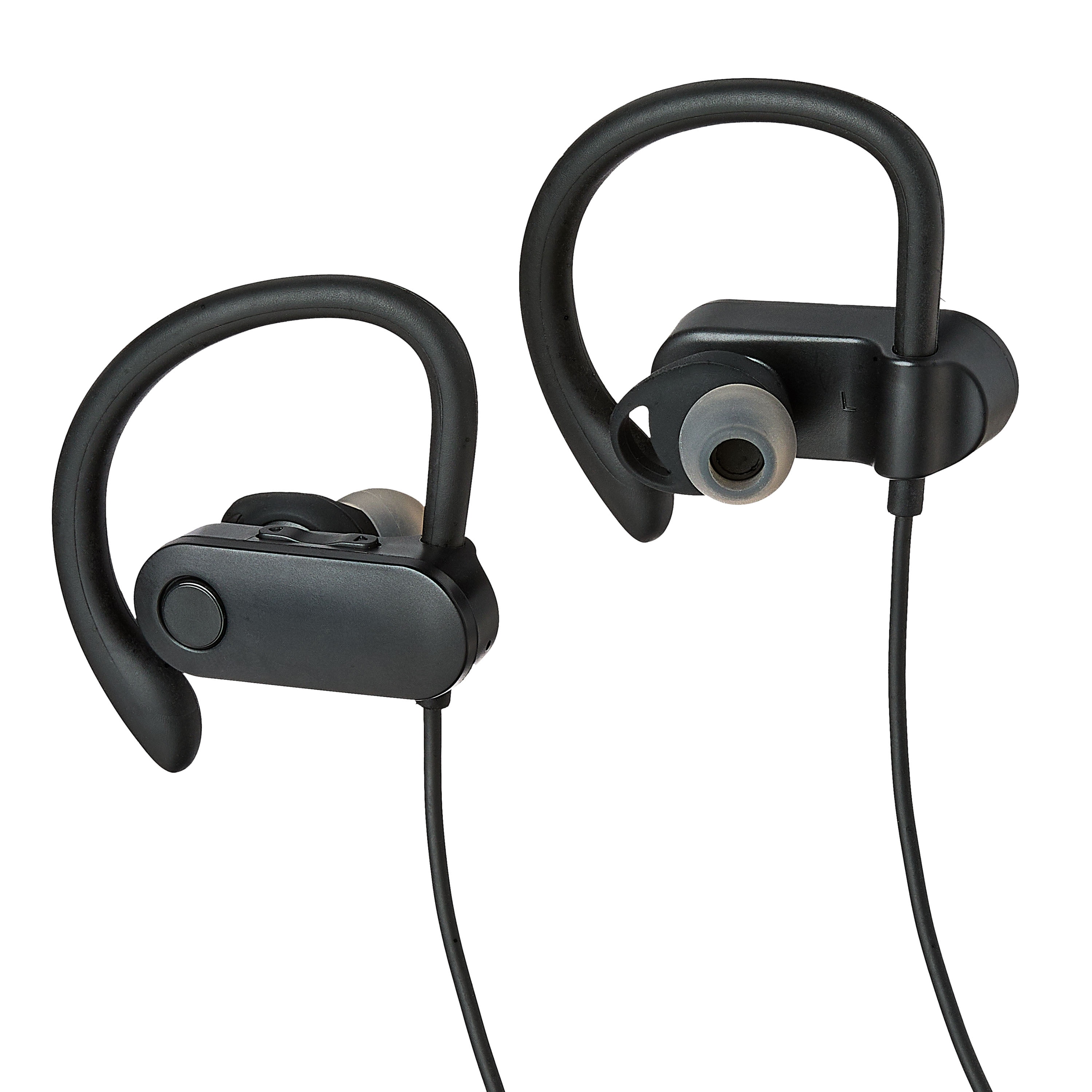 onn Sport Bluetooth Earphones with 15-Hour Playtime and Mic, Black