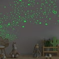 thumbnail image 4 of Rvkxad Glow in The Dark Star Stickers, Color Changing Fluorescent Wall Decals for Kids Room, Window Bedroom Party Decor, Night Glow Ceiling Stars, 4 of 5