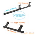thumbnail image 4 of FRMSAET Heavy Duty 12/14/16/18 pulgadas de espesor Construcción de acero Rodamiento de bolas Teclado Diapositivas Teclado Cajón Diapositivas Bandeja Accesorios Gabinete Muebles Hardware Rieles (14 pul, 4 of 5