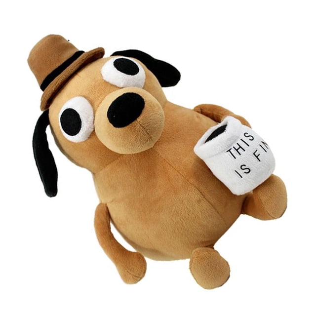 Ounissouiy Juguete café peluche perro muñecas animales regalo de cumpleaños adornos divertidos oficina coleccionable niños niña Animales de peluche y juguetes de peluche
