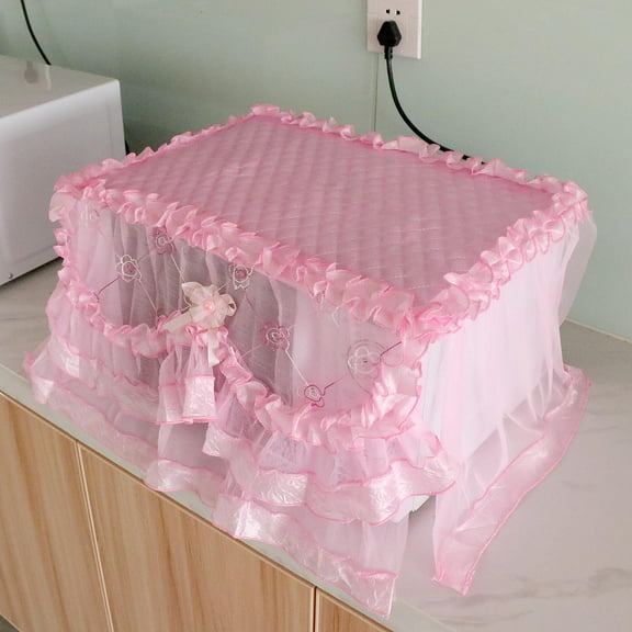 Raindrops Oven Pink Microwave Dust Cover Protector Home Appliance