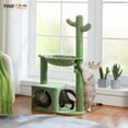 thumbnail image 3 of PAWZ Road Cactus Cat Tree Condo 39.4" with Hammock, Tall Sisal Scratching Post for Indoor Medium Cats, Green, 3 of 12