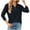 Navy, variant on ATOYSOY Women's Long Sleeve Shirts Winter Loose Tops Workout Casual Blouse Pleated V Neck Button Sweatshirts Solid Color Pullover Spring Fashion Black L