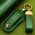 thumbnail image 1 of Car Key Fob Cover Case Protector Panamera 911 718 Macan Fits '23 Cayenne Porsche Key Cover: Genuine Leather, 1 of 6