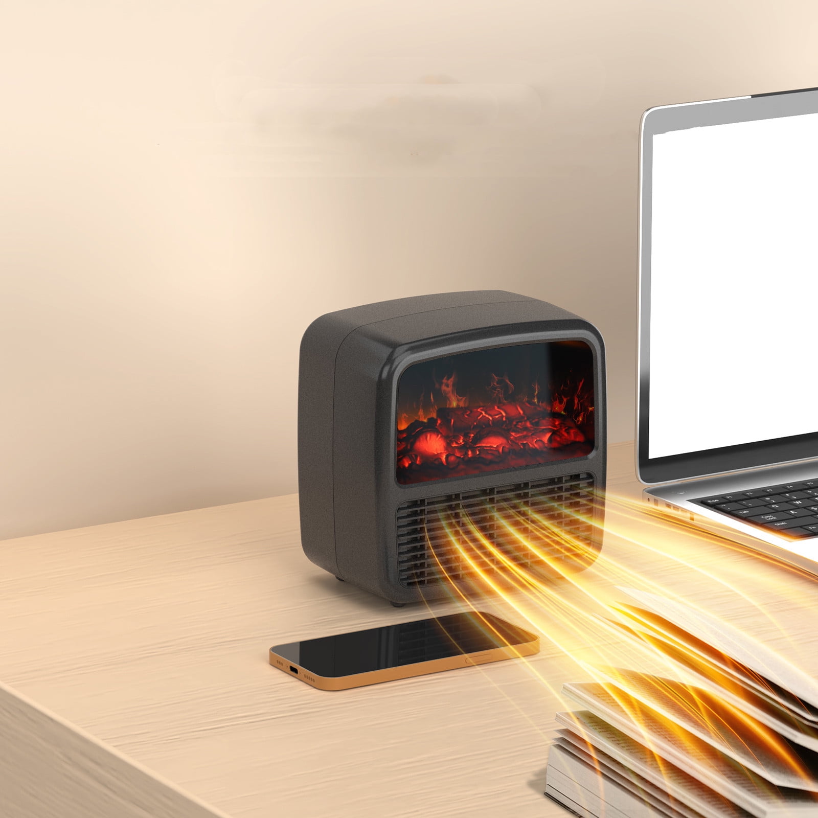 matoen Electric Fireplace Heater, 1500W Portable Space Heater, Small  Fireplace With Realistic Flame Effect, Overheating Protection, Portable  Mini Fireplace | Walmart Canada