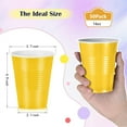 thumbnail image 2 of NOGIS 50 Pcs 16 oz Plastic Cups Disposable Drinking Cups Plastic Shot Glasses for Thanksgiving Christmas Birthday Wedding Party, Yellow, 2 of 7