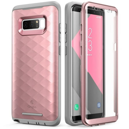 Samsung Galaxy Note 8 Case, Clayco [Hera Series] Full-body Rugged Case with Built-in 3D Curved Screen Protector for Samsung Galaxy Note 8 (2017 Release) (RoseGold)