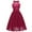 Wine, variant on Babysbule Womens Dresses Women Vintage Princess Floral Lace Cocktail Neckline Party Aline Swing Dress